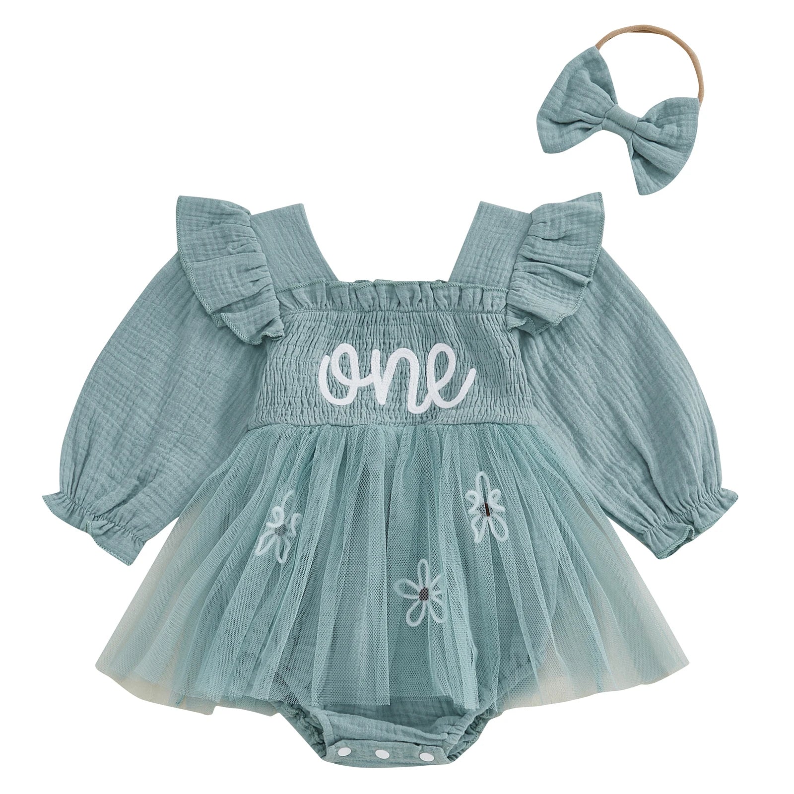Boho Baby Birthday Romper - Image 7