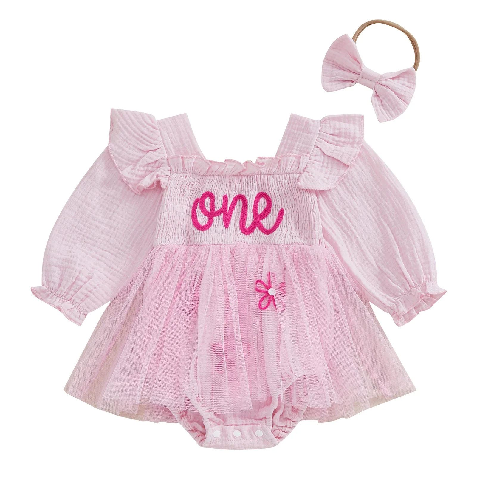 Boho Baby Birthday Romper - Image 9