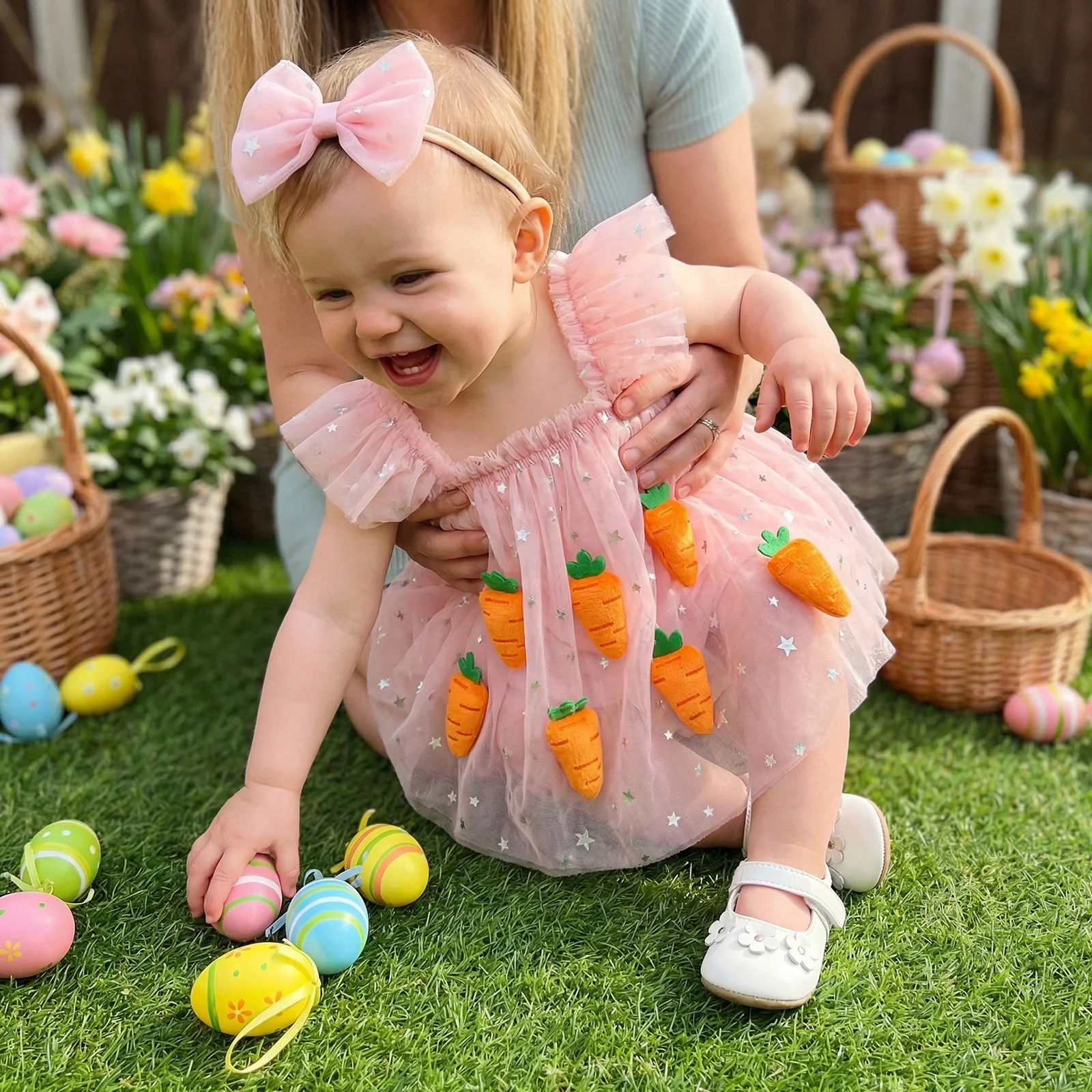 Carrot Patch Tulle Romper - Image 5