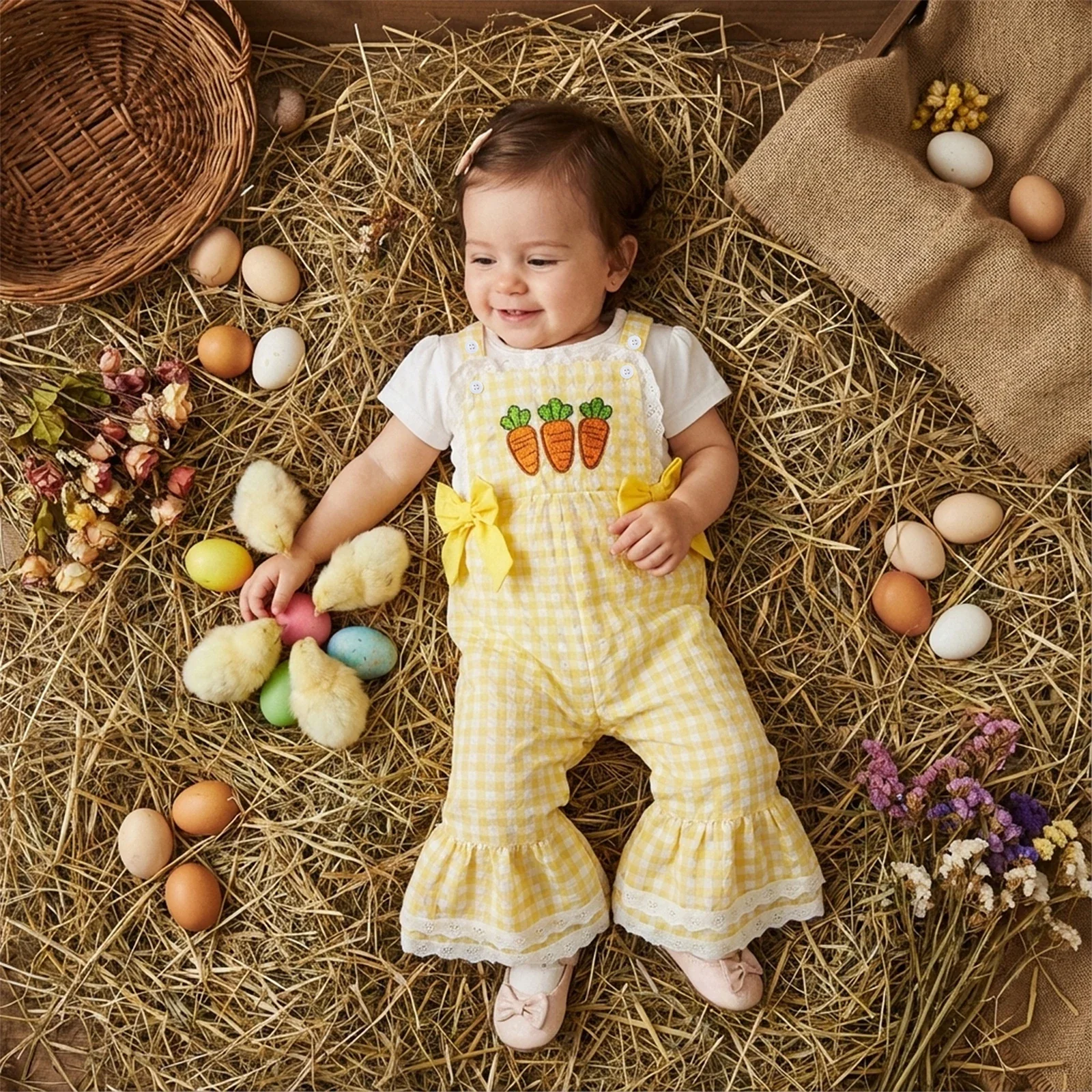 Easter Gingham Overalls - Image 5