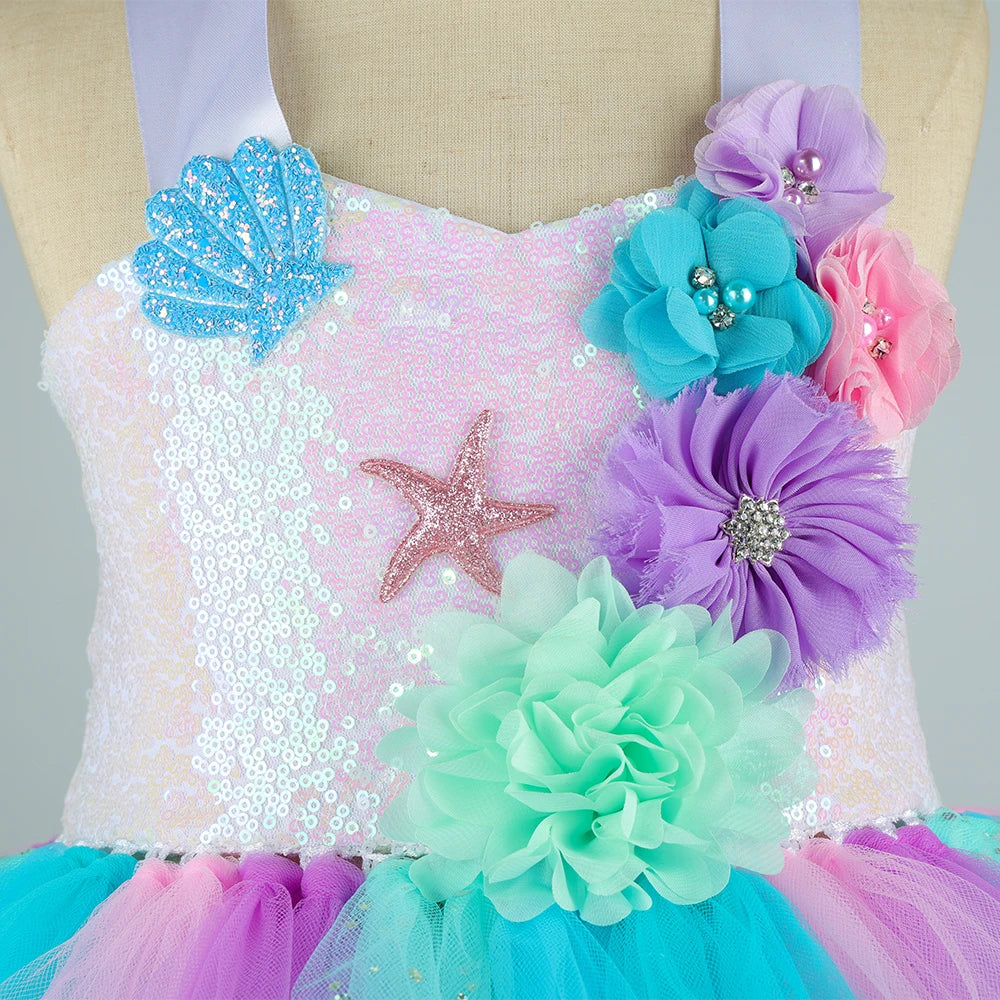 Floral Mermaid Dress - Image 6