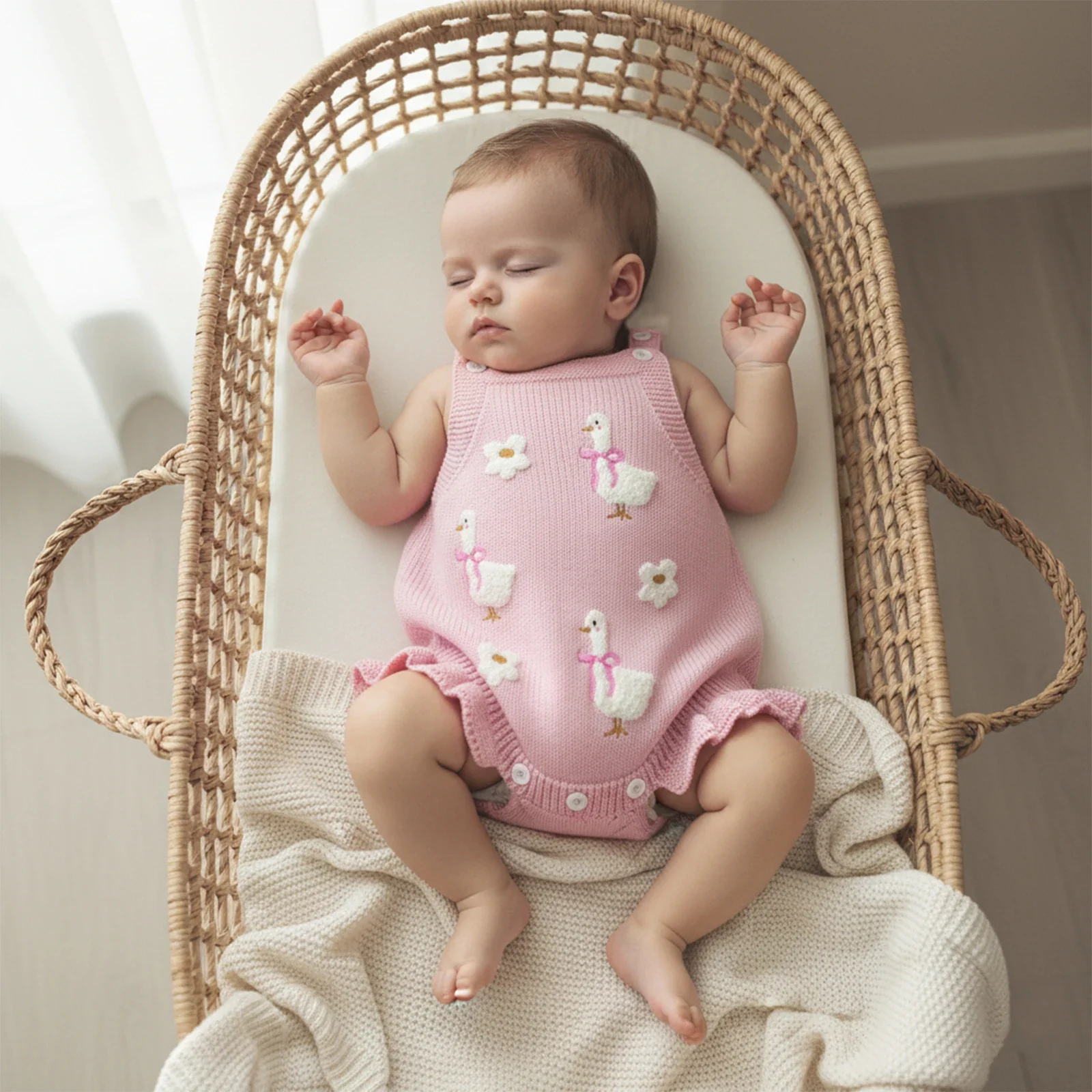 Little Duck Knitted Romper - Image 2