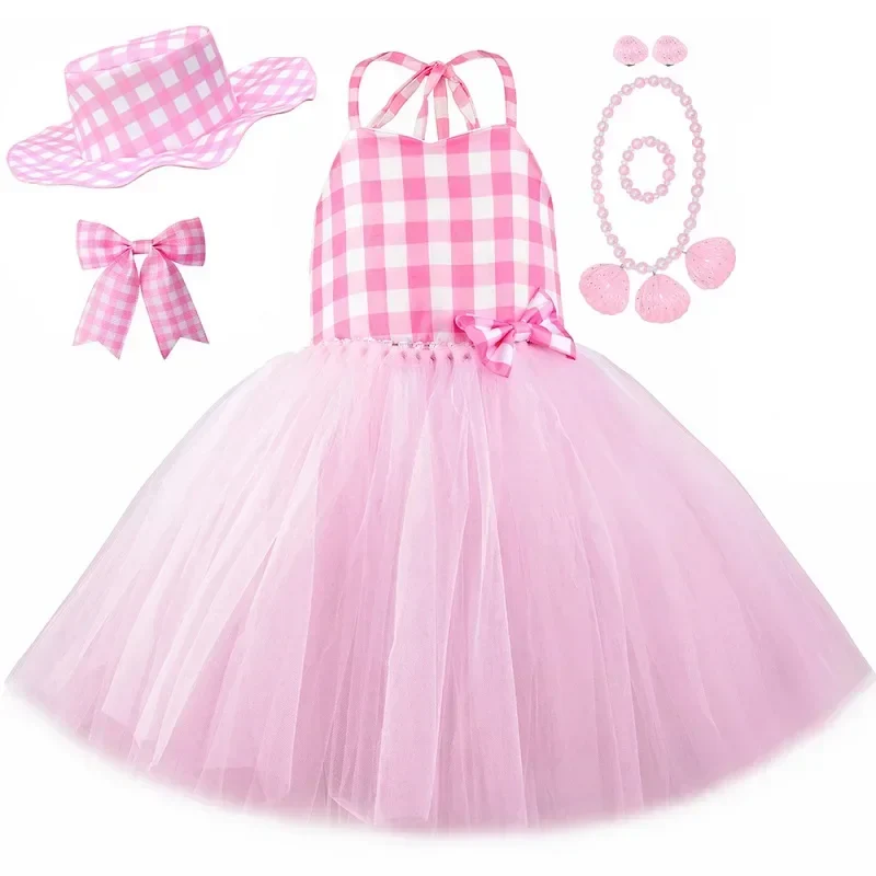 Pink Gingham Party Dress - Image 10