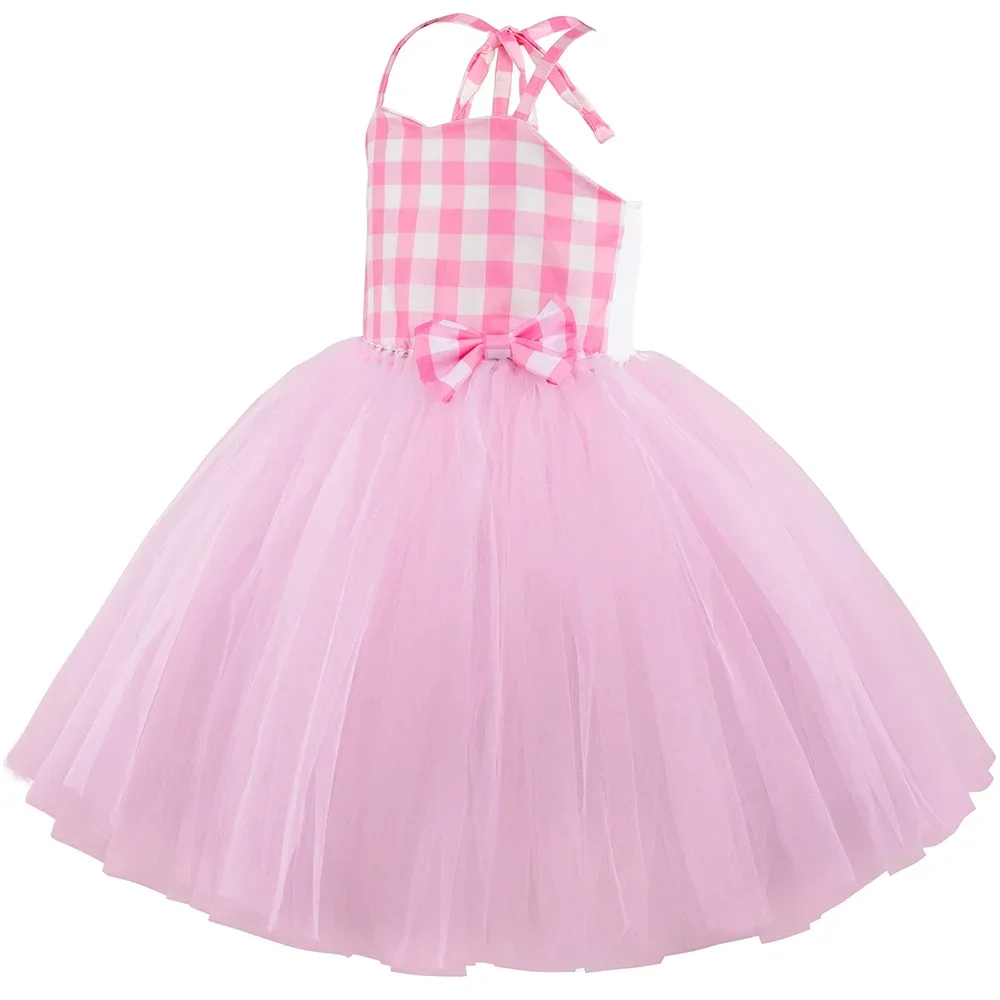 Pink Gingham Party Dress - Image 3