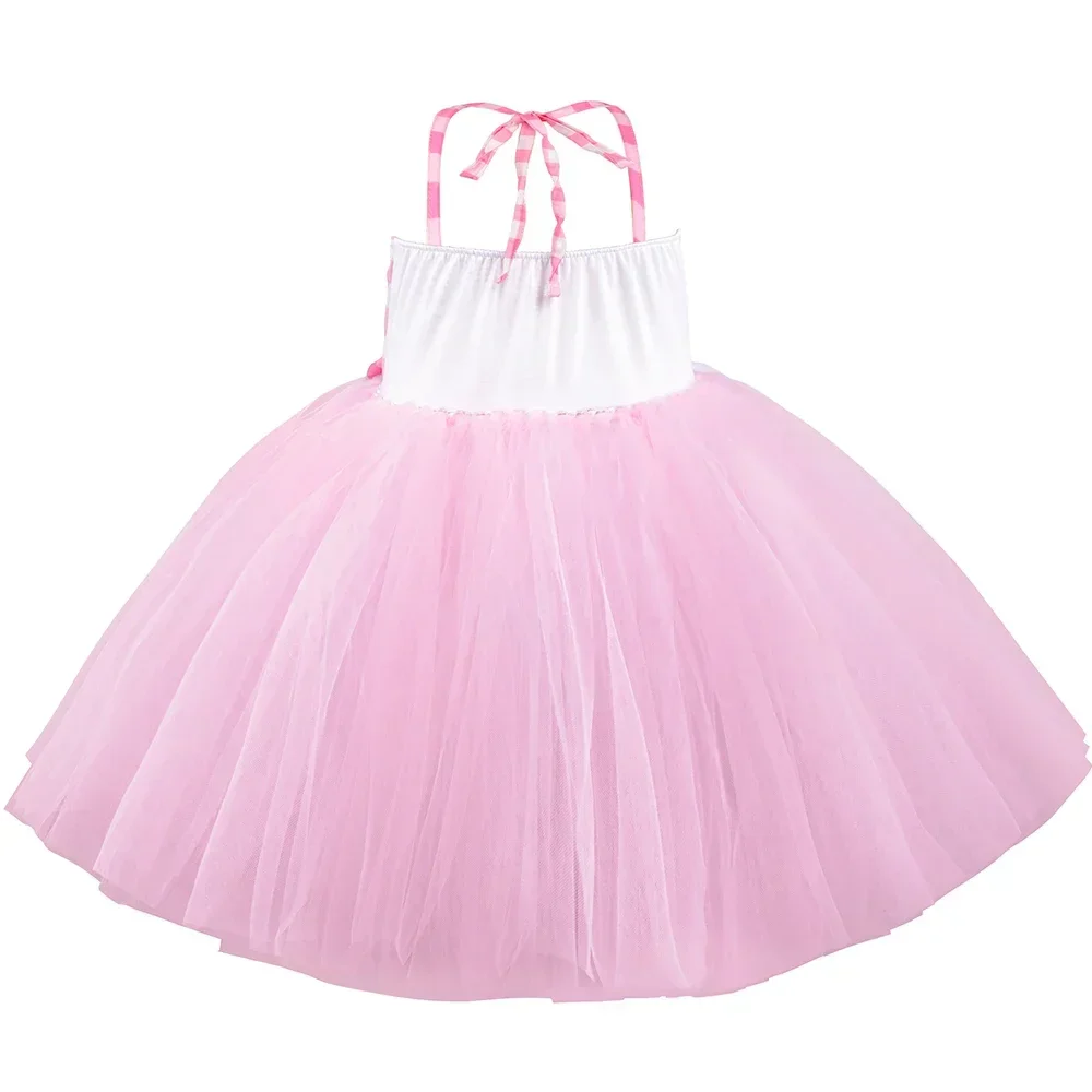 Pink Gingham Party Dress - Image 4