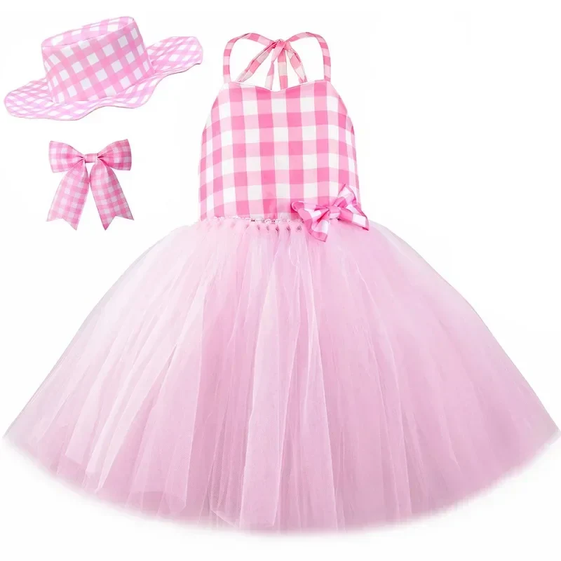 Pink Gingham Party Dress - Image 8