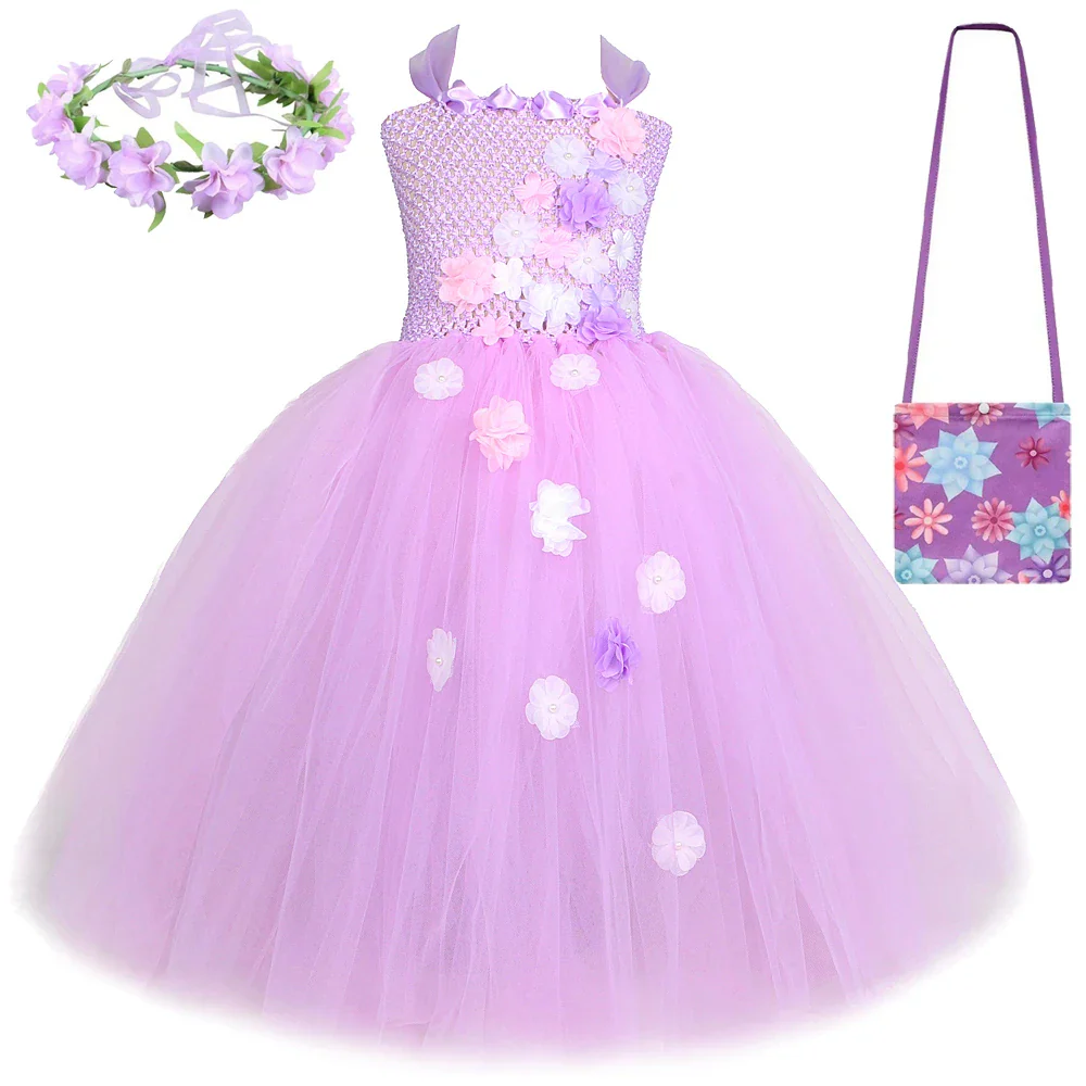 Purple Flower Princess Dress